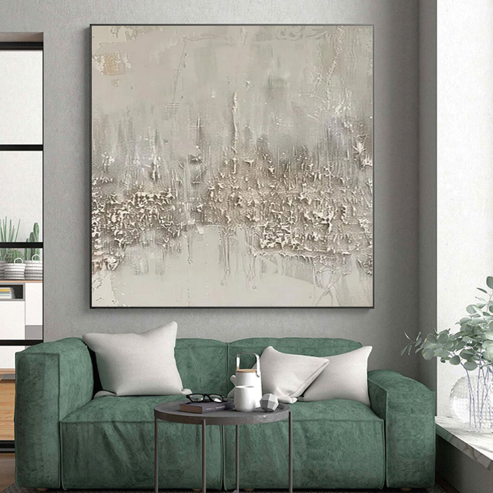 “Textured Gray Layers” Abstract Acrylic Art CT0270