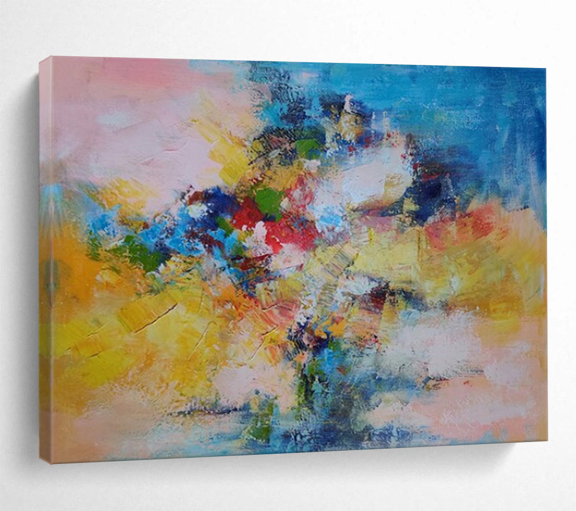 “Blurred Blooms” – Abstract Floral Acrylic Painting CT1740