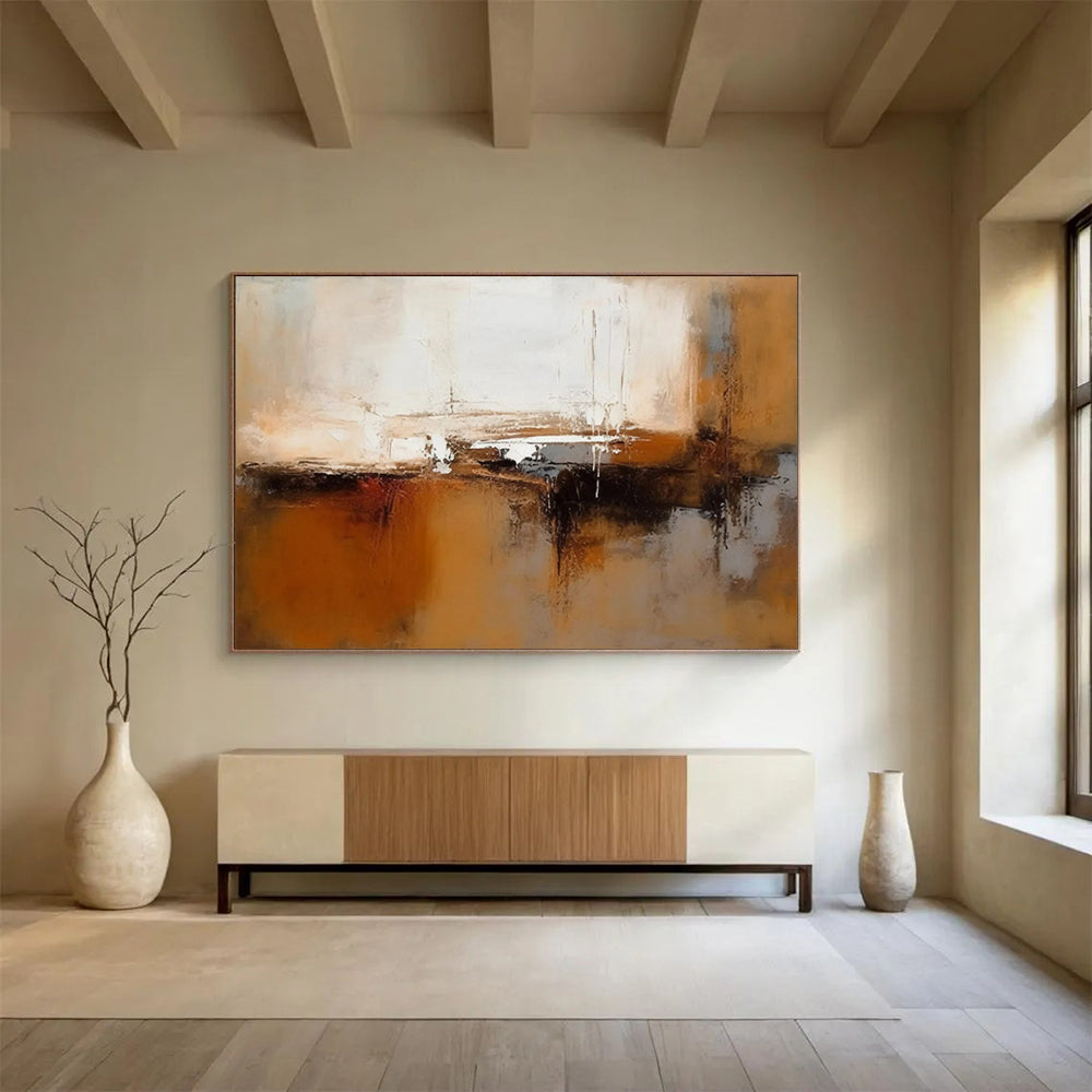 “Soft Abstraction” - Muted whites, browns, grays; blended, fluid forms CT1506