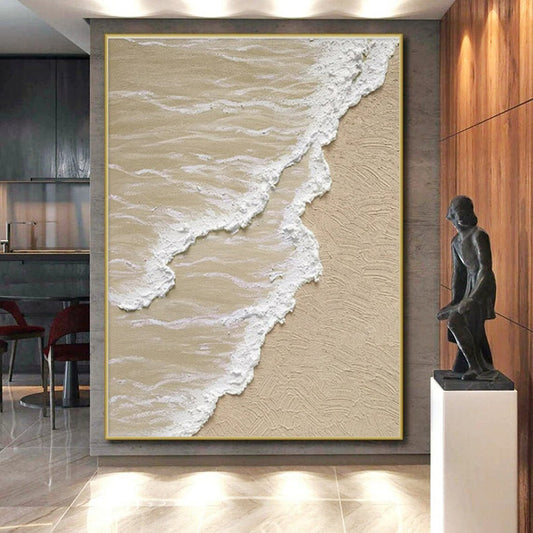 “3D Beach Wave Texture”,Textured Landscape Style CT0662