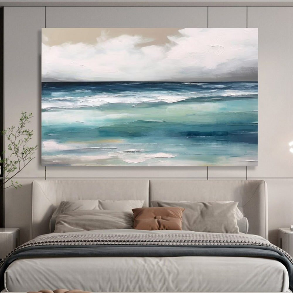 “Textured Sea” - A textured seascape with layered blues and whites CT1641