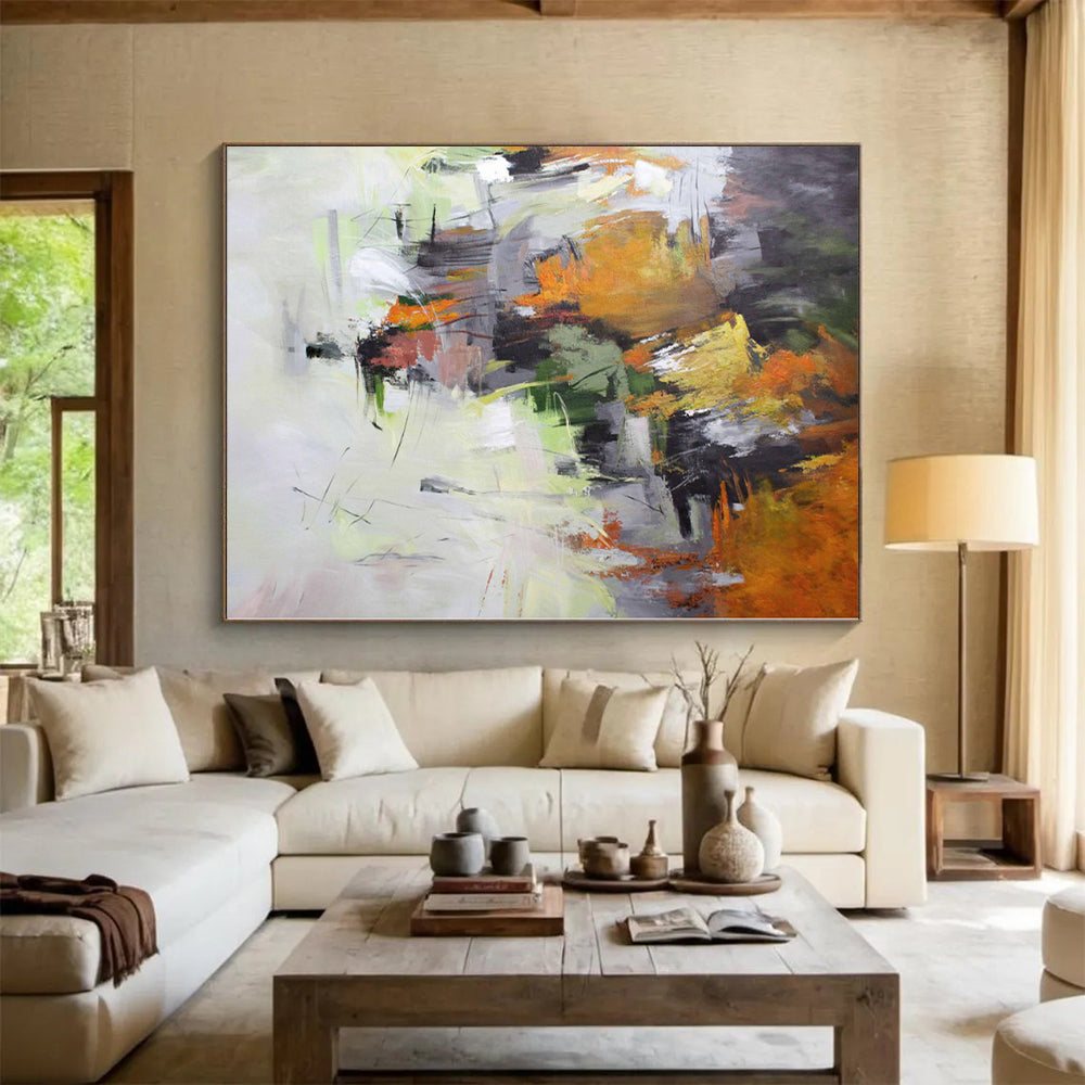 “Colorful Abstract Autumn” Abstract Acrylic Art CT0261