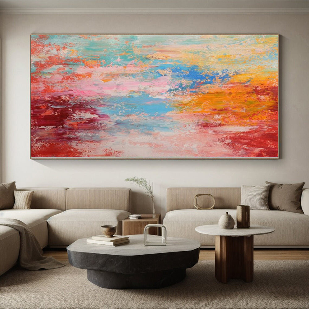 “Color Explosion Abstraction” - Abstract Art with Multicolored, Textured Patches CT0030
