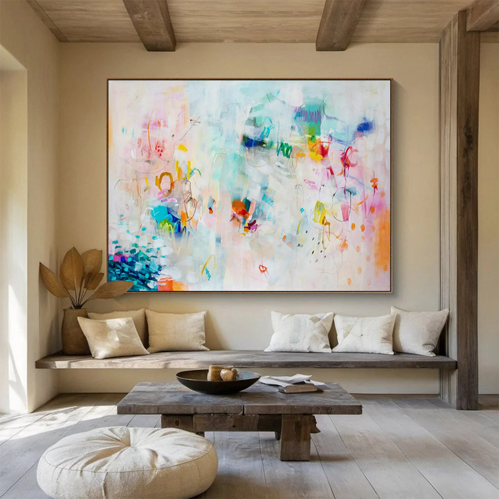 “Dreamy Doodles” - Soft pastels, pops of color; light, flowing abstract marks CT1501