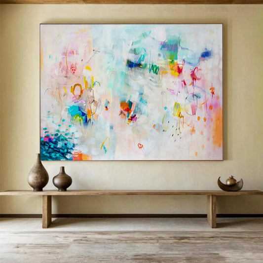“Dreamy Doodles” - Soft pastels, pops of color; light, flowing abstract marks CT1501