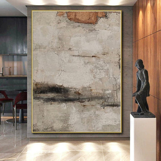 “Aged Textured Surface” - Abstract Art with Grays, Browns, Blacks CT0101