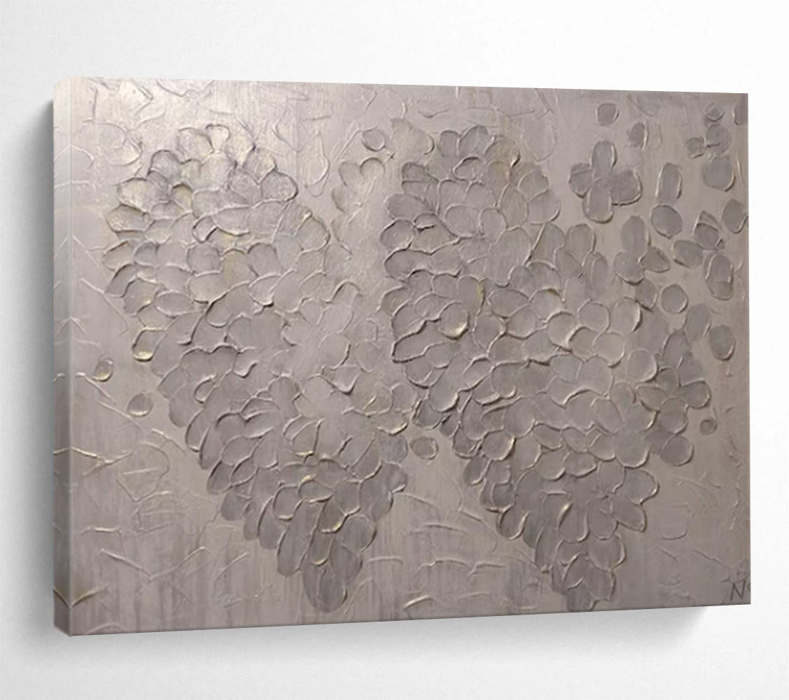 “Textured Silver Blooms” – Metallic silver with raised, petal - like patterns CT1687