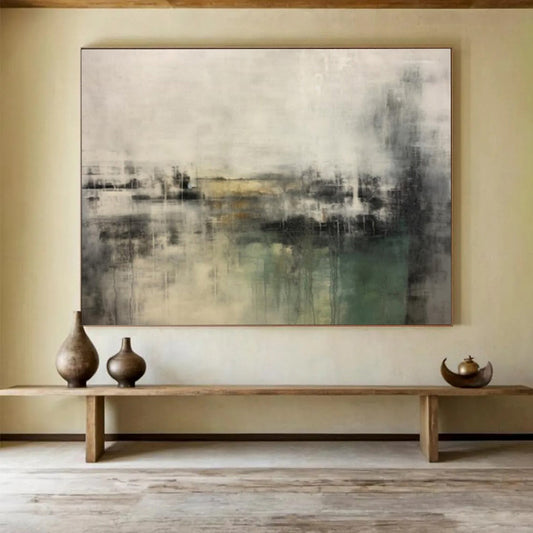 “Muted Tones Abstract Landscape” – Abstract Acrylic Painting CT1722