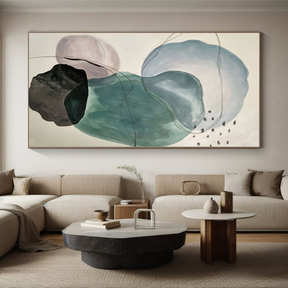 “Soft Color Shapes Abstraction” - Abstract Minimalist Art CT0461