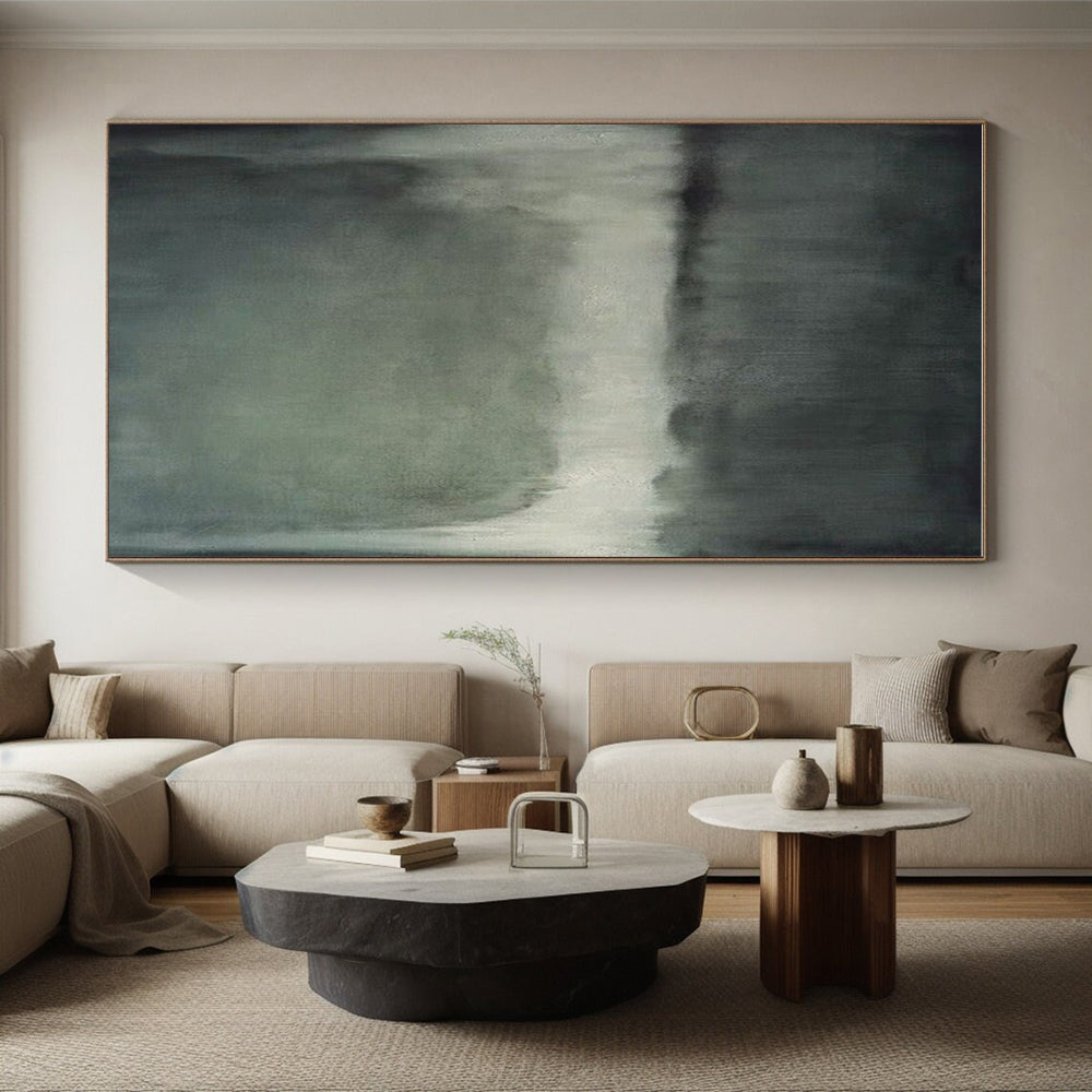 “Grey - White Abstract Wash”,Abstract Minimalist Art CT0630