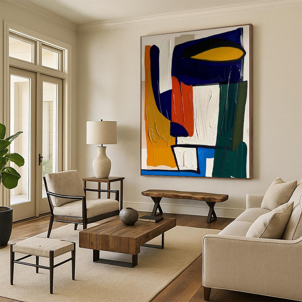 “Geometric Color Block Art”,Abstract Geometric Art CT0620