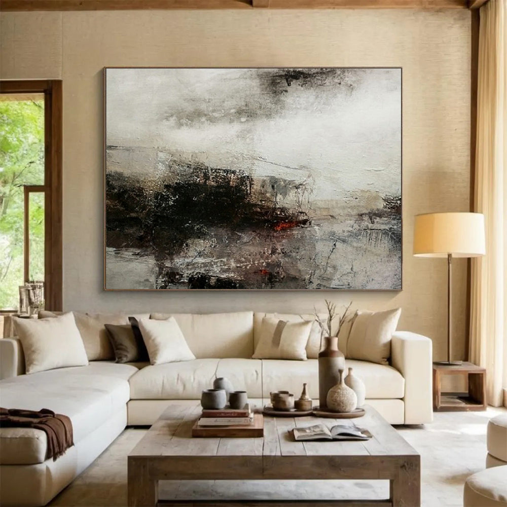 Monochromatic abstract landscape with soft, blended tones CT1676