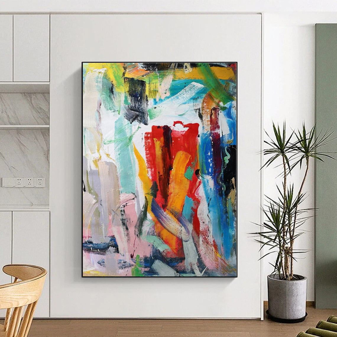 “Colorful Urban Abstraction” - Abstract Expressionist Art CT0473