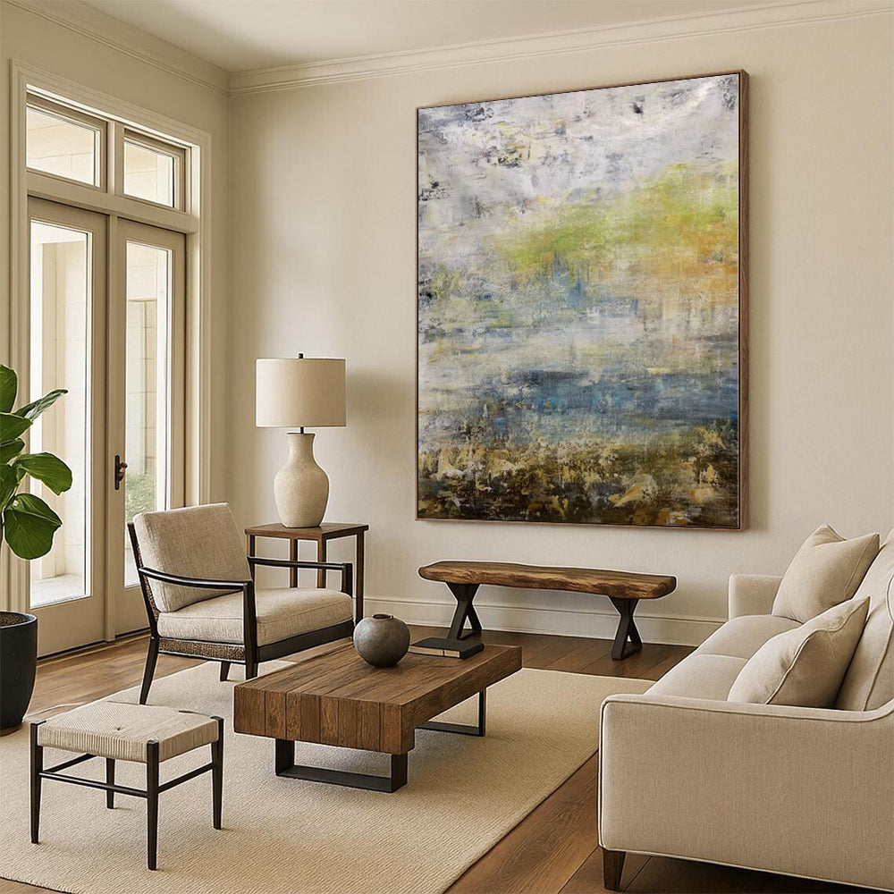 “Mixed Tones Abstract Landscape”,Impressionistic Abstract Painting CT0379