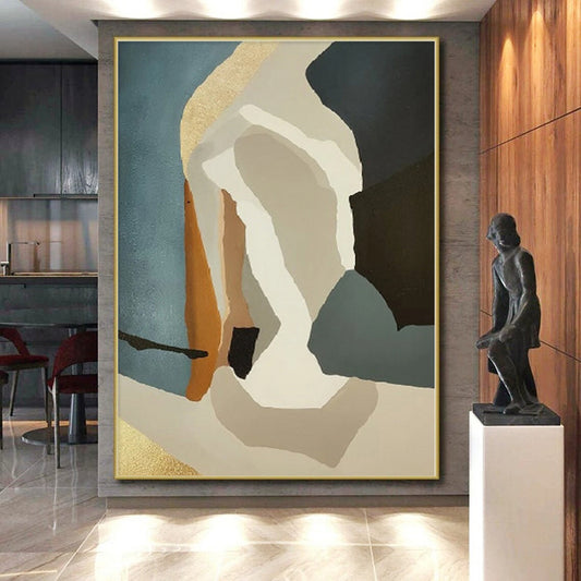 “Colorful Geometric Shapes” Abstract Acrylic Art CT0277