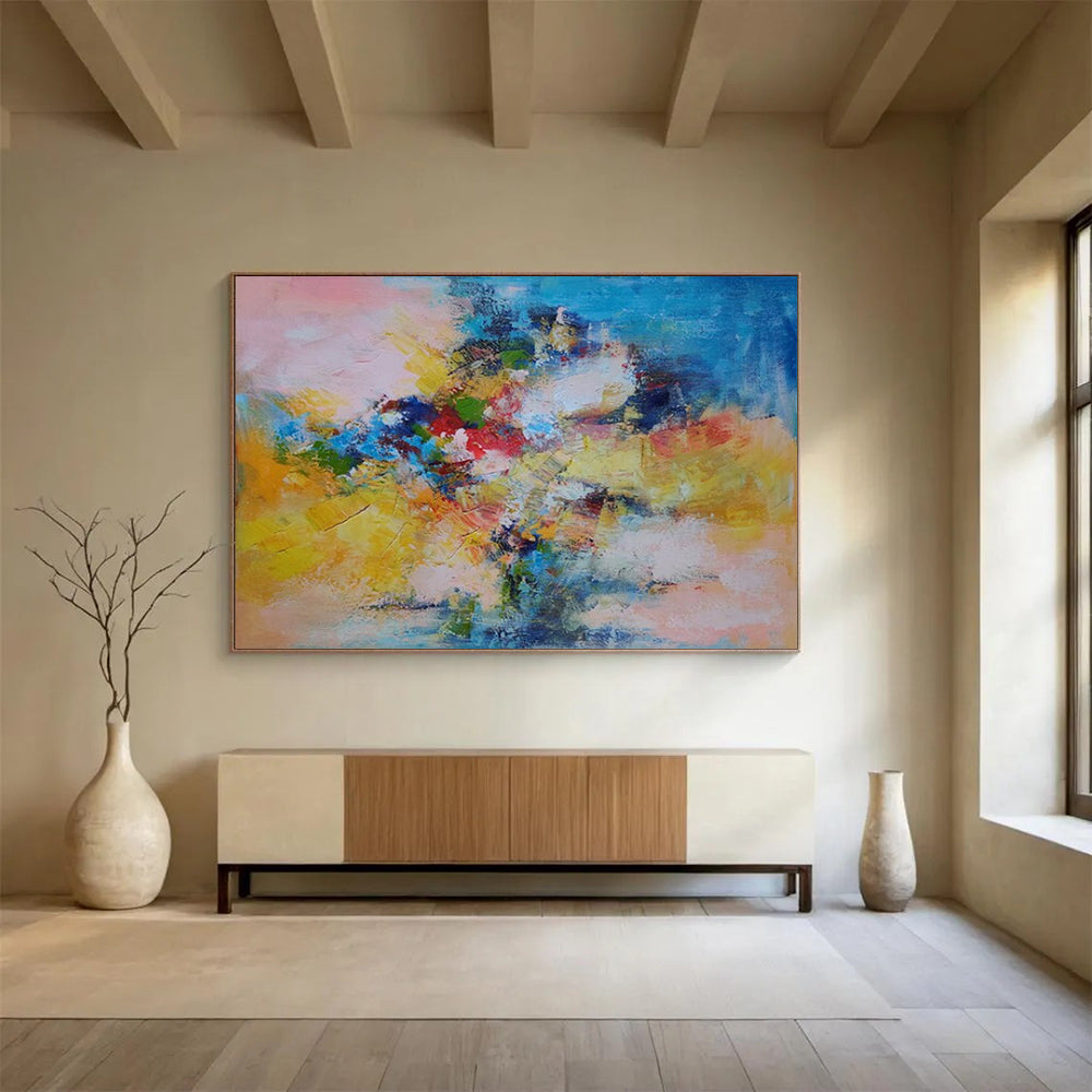 “Blurred Blooms” – Abstract Floral Acrylic Painting CT1740