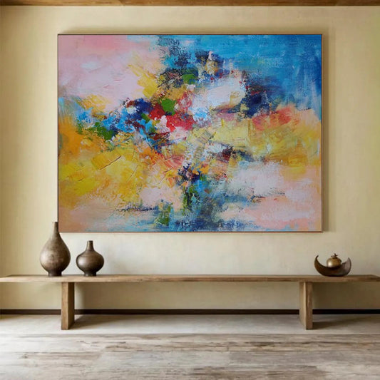 “Blurred Blooms” – Abstract Floral Acrylic Painting CT1740