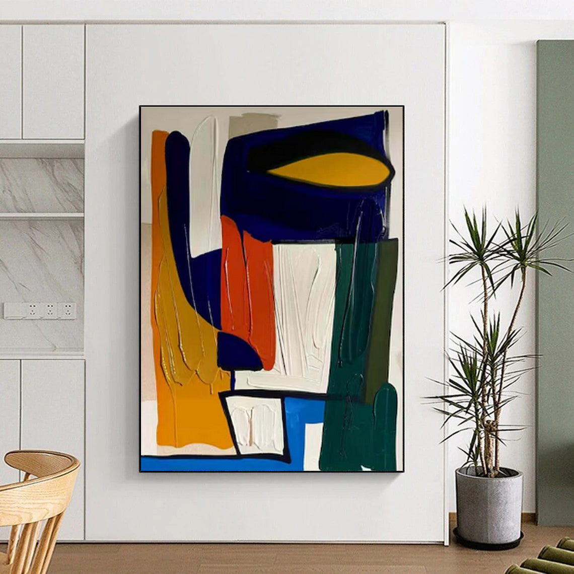 “Bold Color Block Composition”,Abstract Geometric Art CT0627