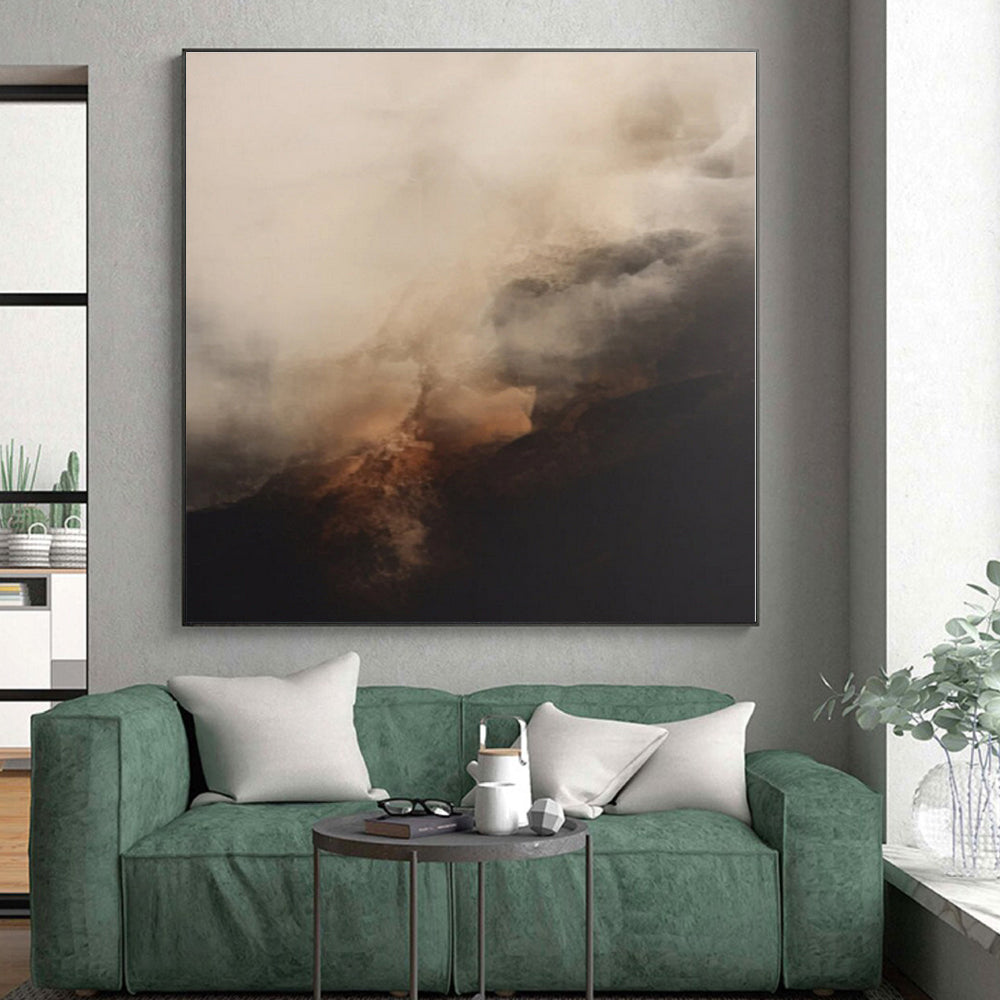 “Misty Brown and Grey Tones”,Abstract Landscape - Inspired Acrylic Painting CT0521