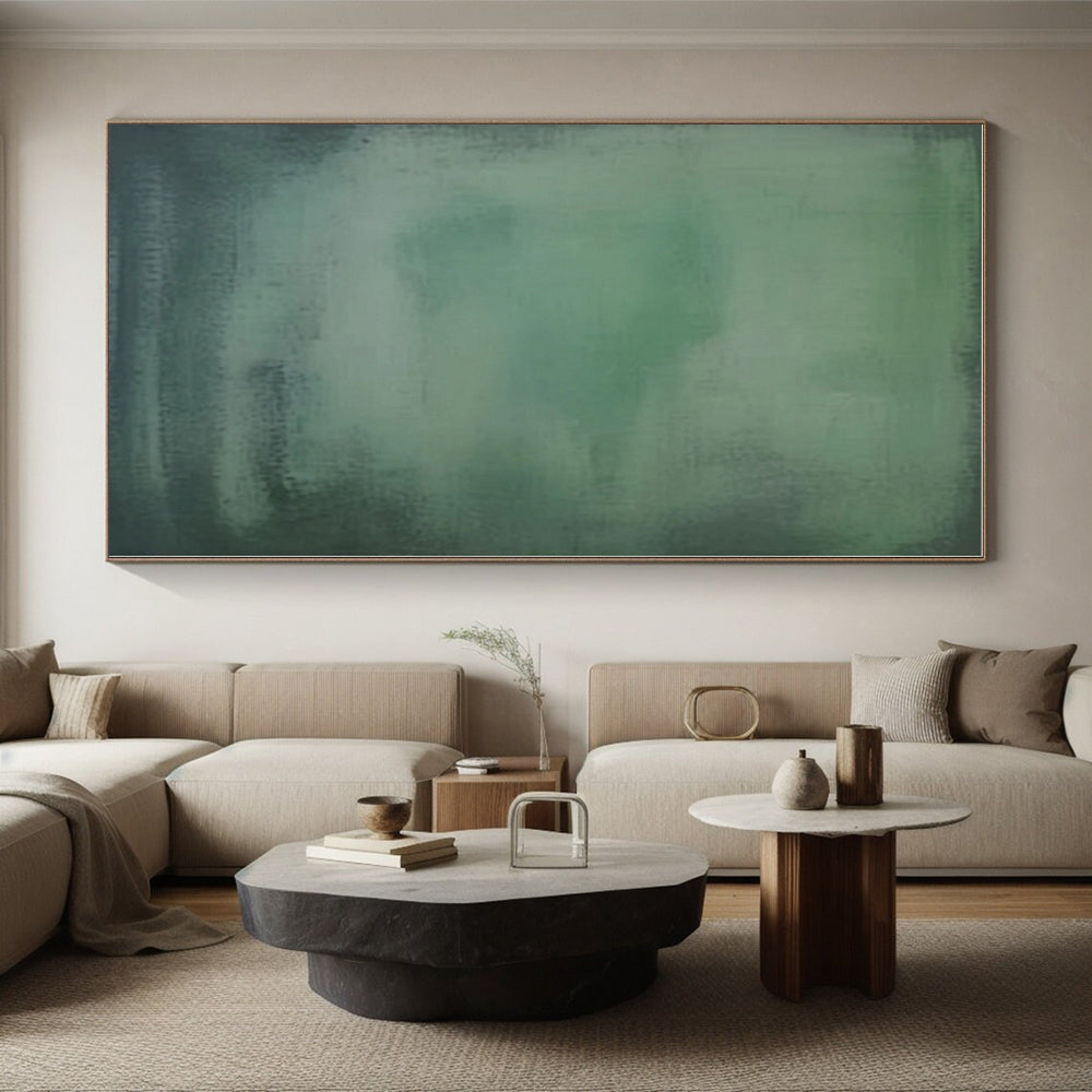 “Soft Green Gradient”,Minimalist Abstract Oil Painting CT0572