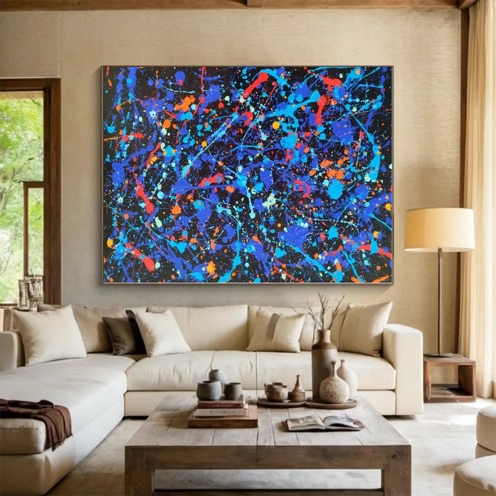 “Colorful Splatter Abstraction” - Abstract Expressionist Art CT0466