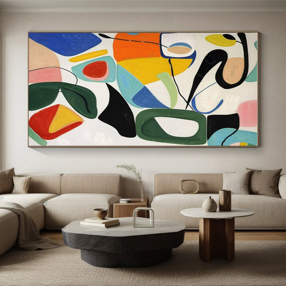 “Colorful Geometric Play”,Abstract Geometric Art CT0635