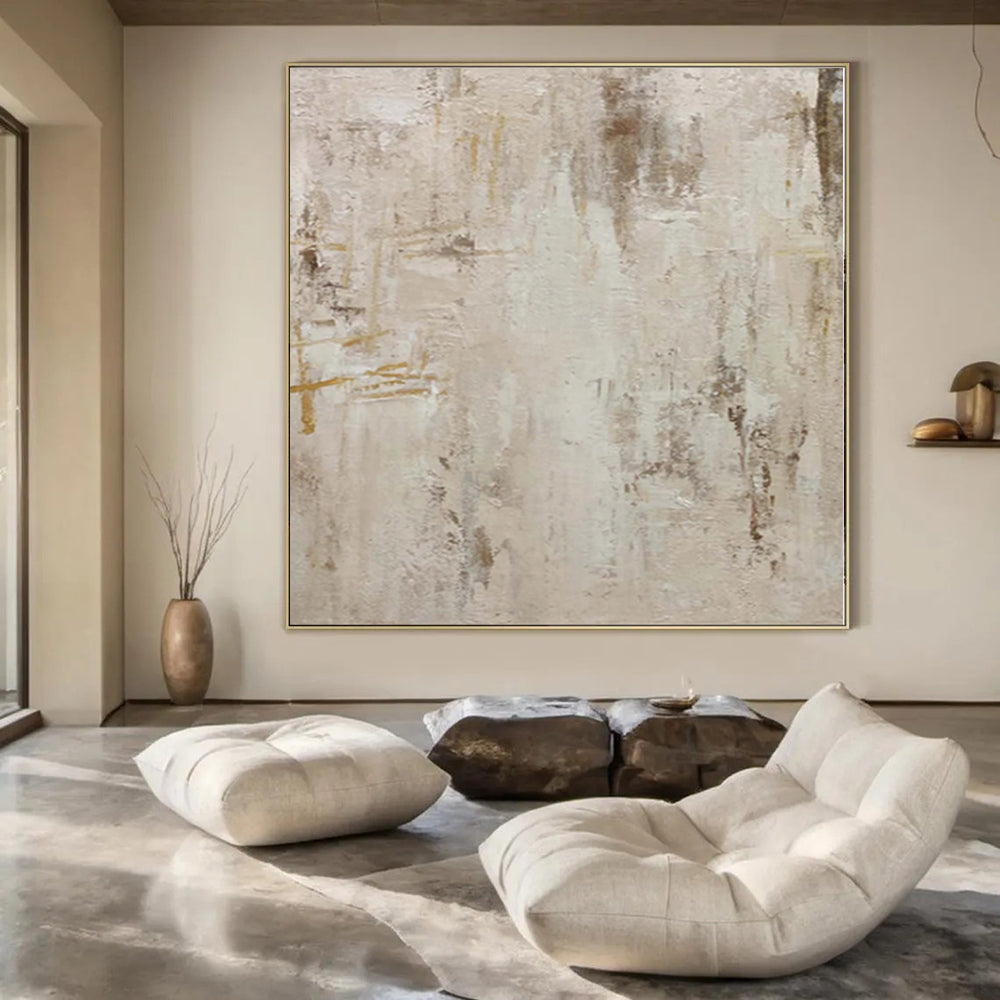 “Neutral Textured Morning Haze” Acrylic Painting CT0135
