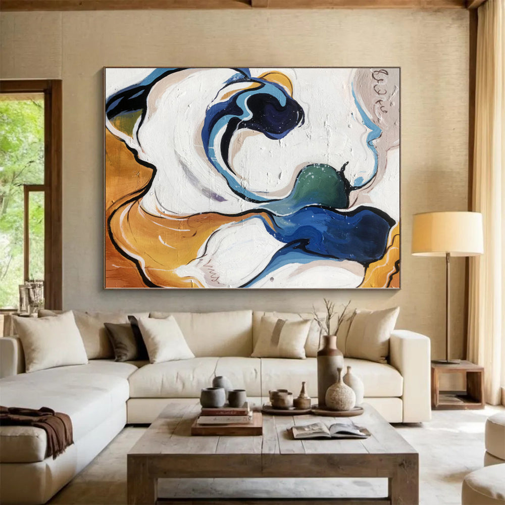 “Fluid Color Swirls” Abstract Acrylic Art CT0290
