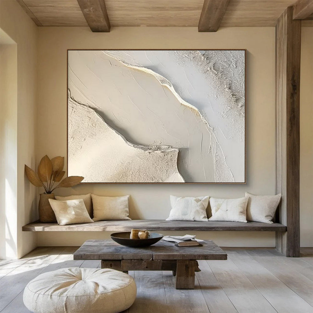 “Textured Neutrals” - Soft whites, beiges; layered, tactile abstract forms CT1512