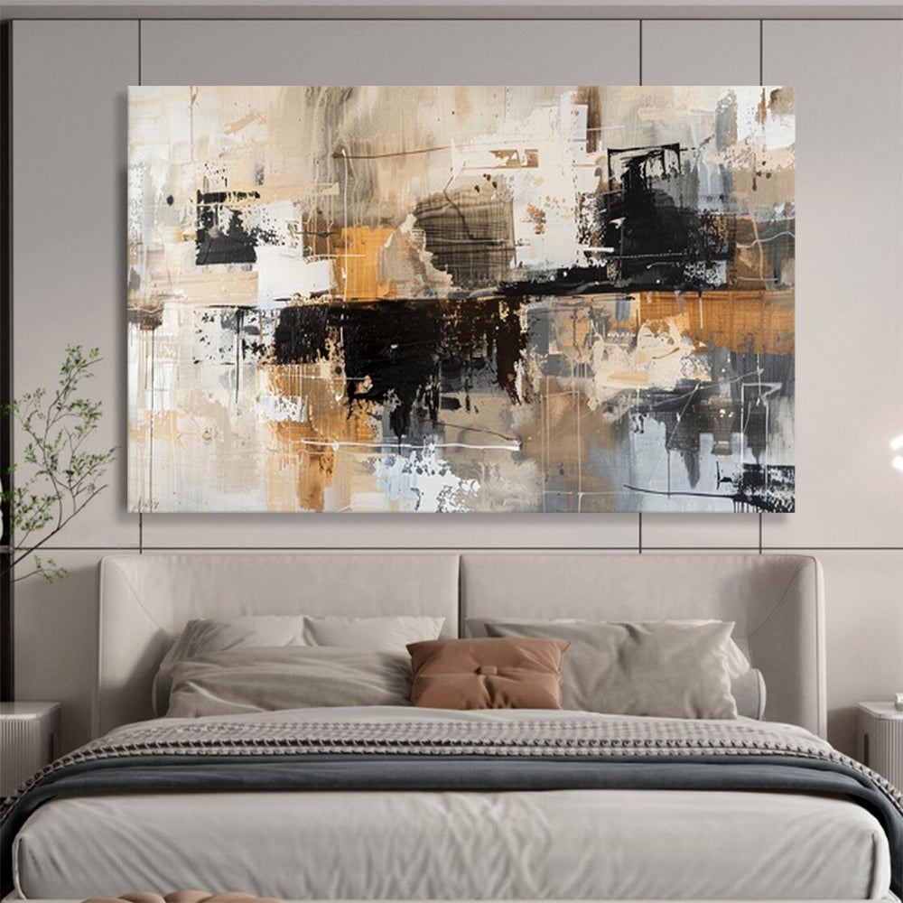 “Neutral - Toned Abstract Chaos” – Abstract Acrylic Painting CT1717