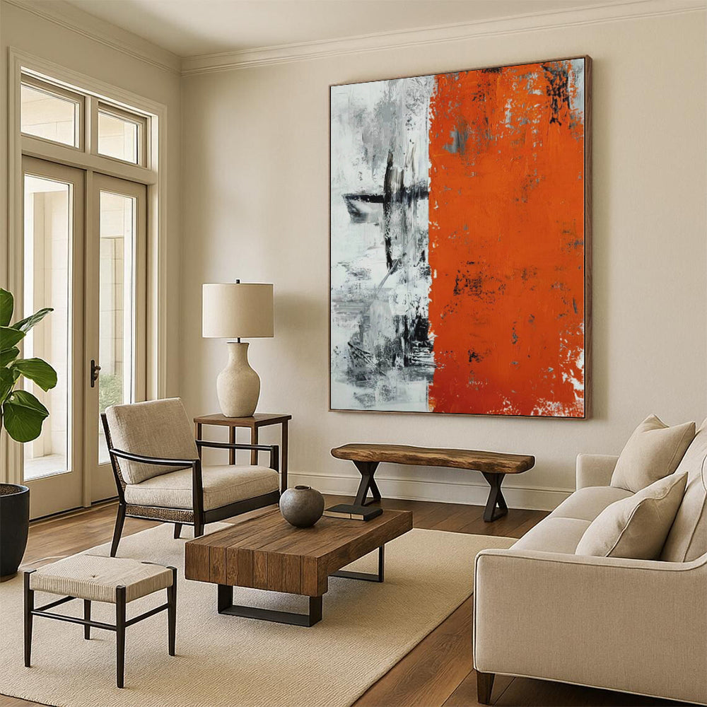 “Stacked Black Forms” Abstract Acrylic Art CT0315
