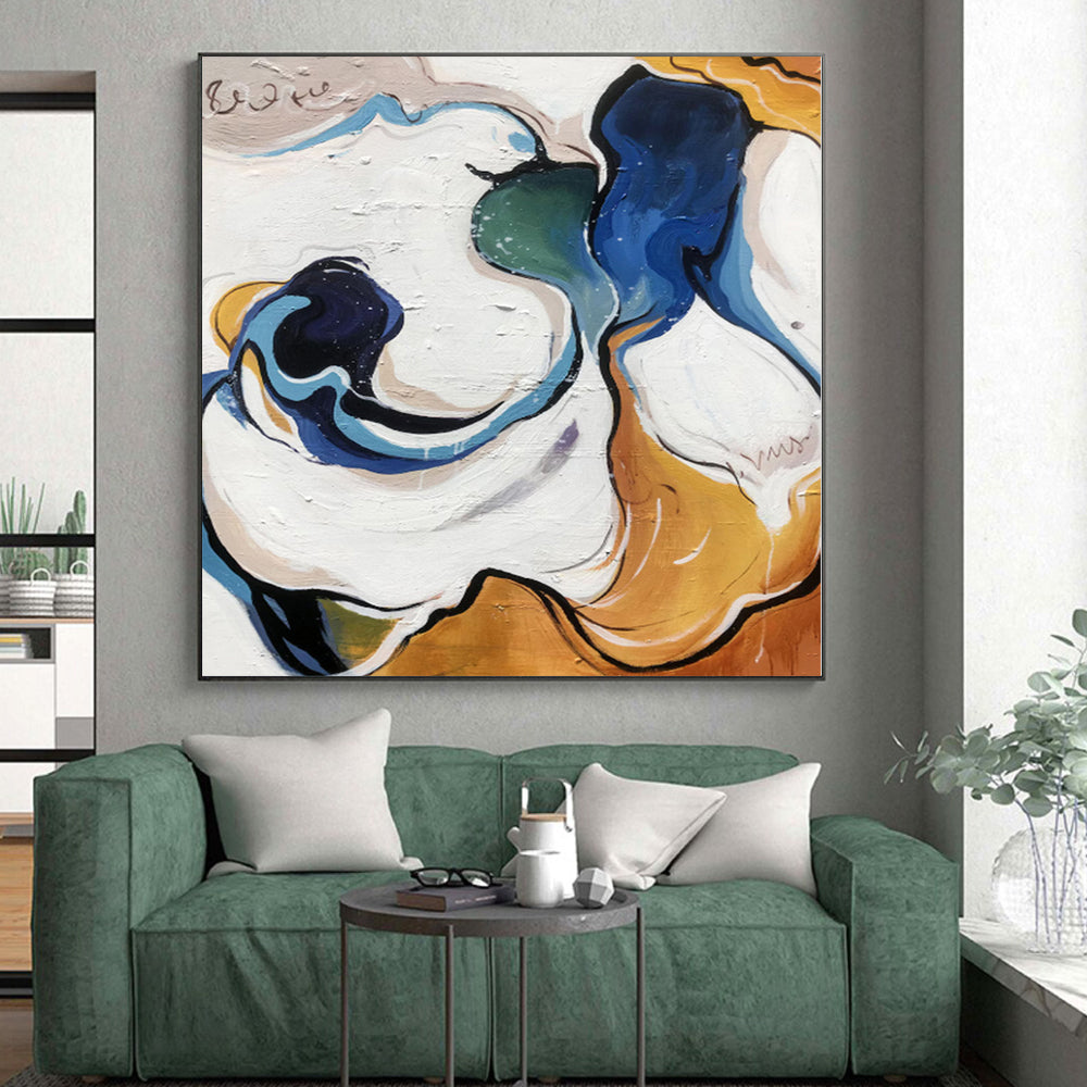 “Fluid Color Swirls” Abstract Acrylic Art CT0290