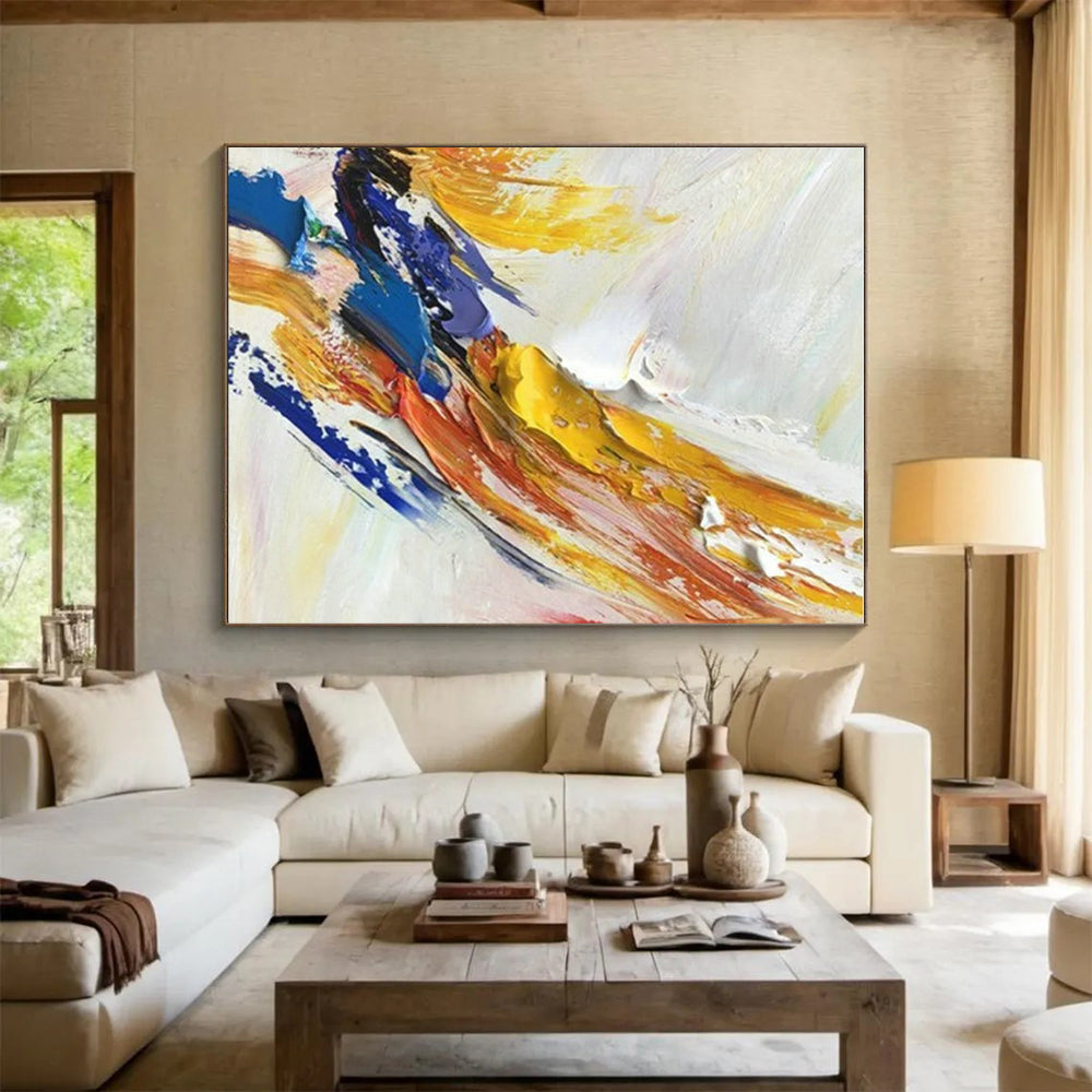“Colorful Palette Knife Impasto”，Abstract Impasto Art CT0605
