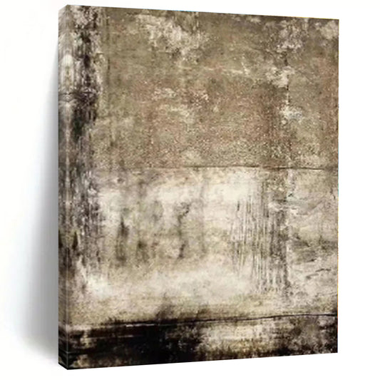 “Earthy Textured Panels”，Abstract Minimalist Mixed - Media Work CT0553