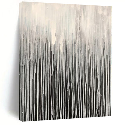 “Monochrome Dripping Forest” Abstract Acrylic Art CT0302