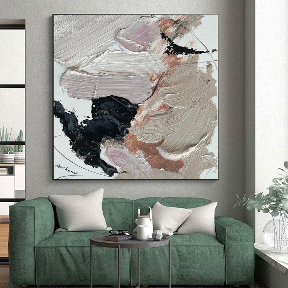 “Neutral - Toned Layered Abstract” - Abstract Expressionist Art CT0512
