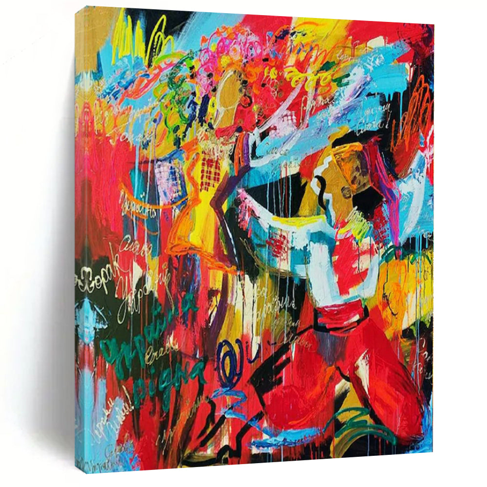 “Colorful Abstract Celebration” – Abstract Expressionist Painting CT1192