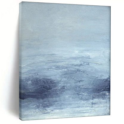 Blue Haze Monochromatic Abstract Landscape CT1962