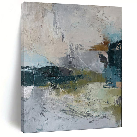Mixed Color Abstract Layers Modernist Textured Art CT1922