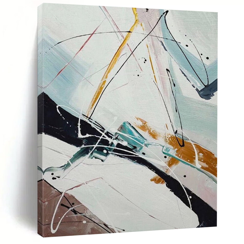 “Dynamic Linear Abstraction” - Abstract Expressionist Painting On Canvas DTP046