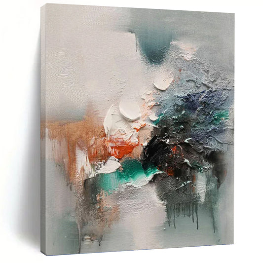 “Textured Abstraction” - Multicolor Textured Abstract Painting On Canvas DKH1572