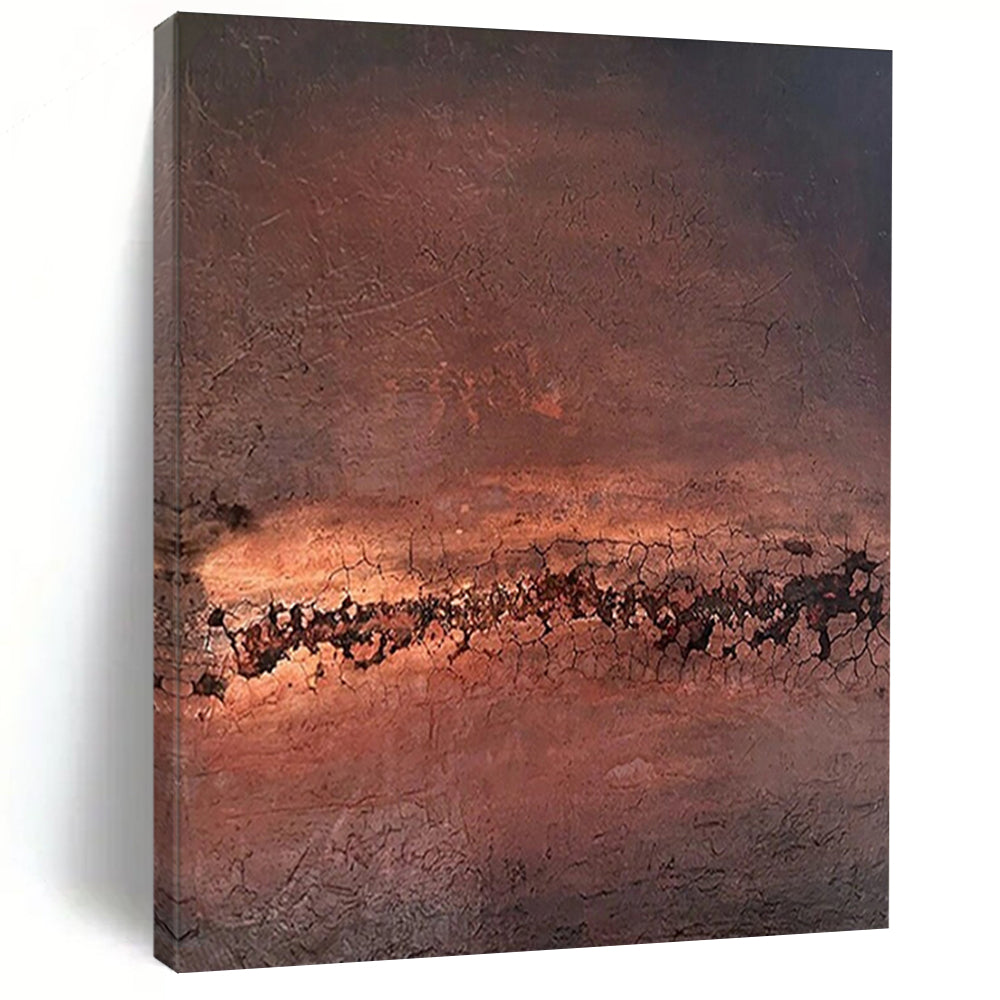 “Crackled Textured Abstract” ，Abstract Textured Acrylic Painting CT0953