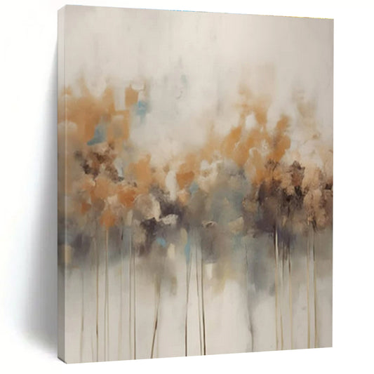 “Orange - Blue Abstract Florals” ，Abstract Oil Painting CT0824