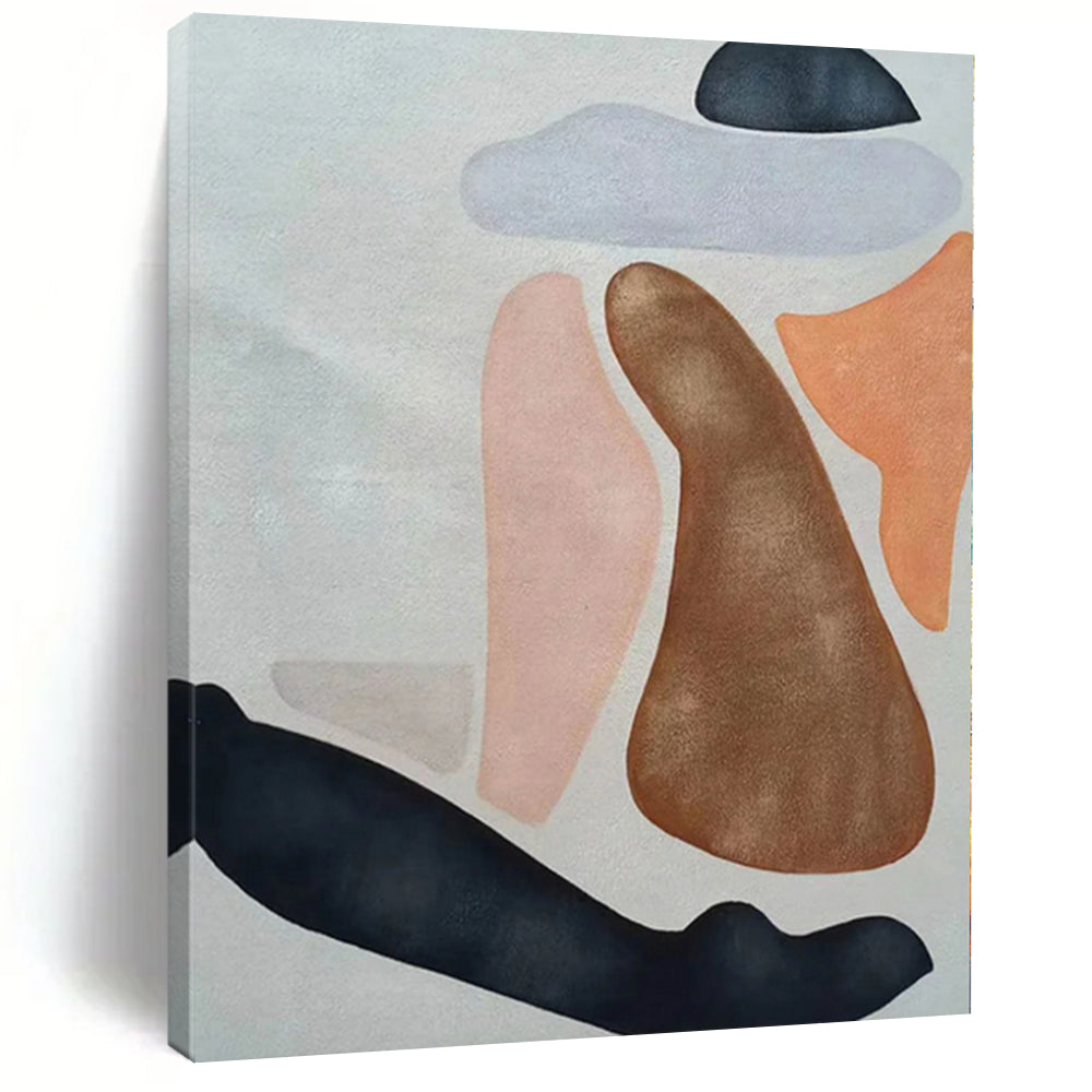 “Soft - Hued Organic Shapes” Abstract Acrylic Art CT0331