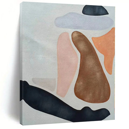 “Soft - Hued Organic Shapes” Abstract Acrylic Art CT0331