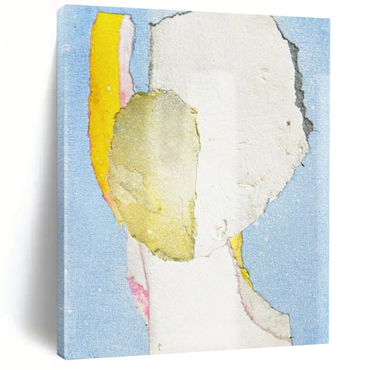 “Collage Portrait 3” - Mixed - media Abstract Portrait Painting On Canvas CT2225