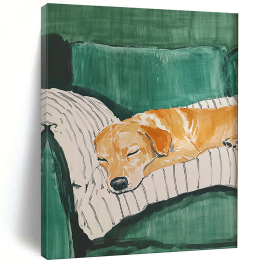 “Sleeping Dog on Sofa” - Realistic Pet Art CT2032