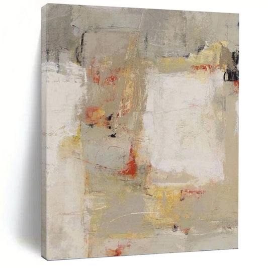 Neutral Tones Abstract - Abstract Painting On Canvas DKH1450