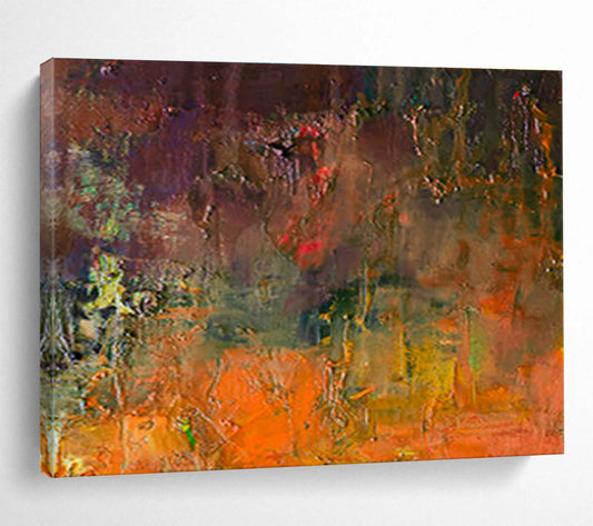 “Colorful Abstract Forest” Impasto Landscape Painting On Canvas DKH370