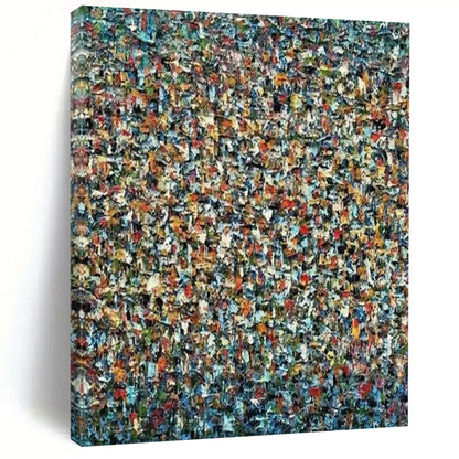 “Colorful Mosaic - Like Abstract” - Abstract Painting On Canvas CT2348